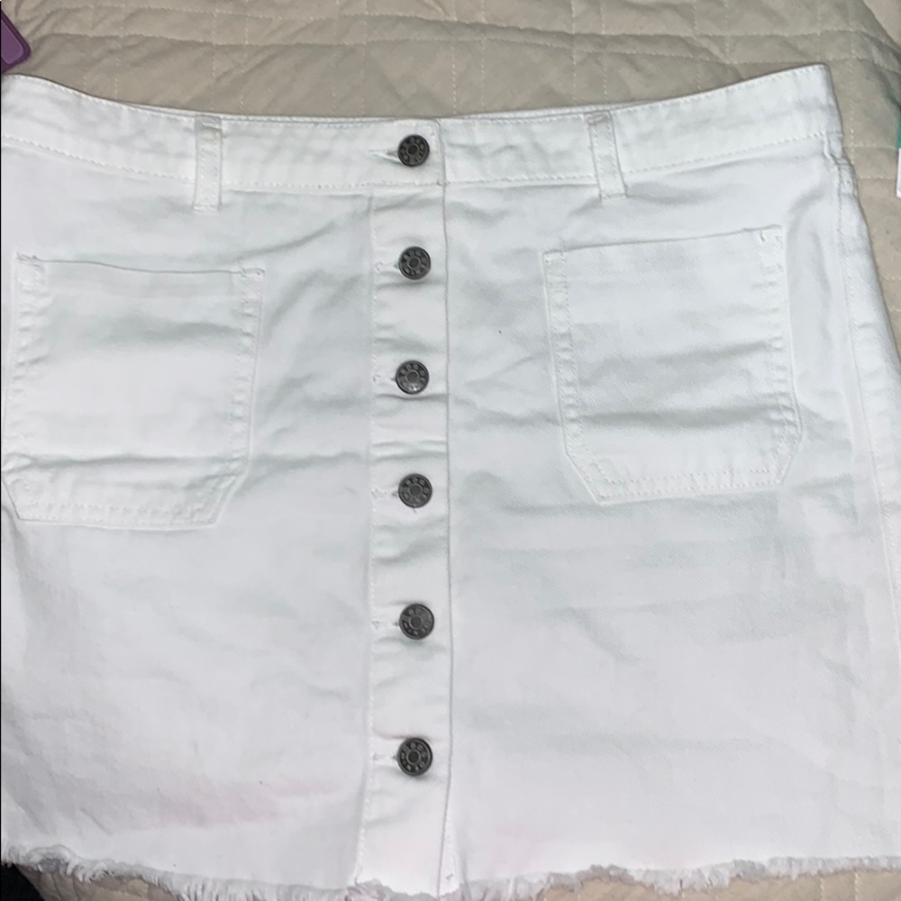 BDG White Jean Skirt